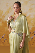 MAZE DRAPE SAREE SET