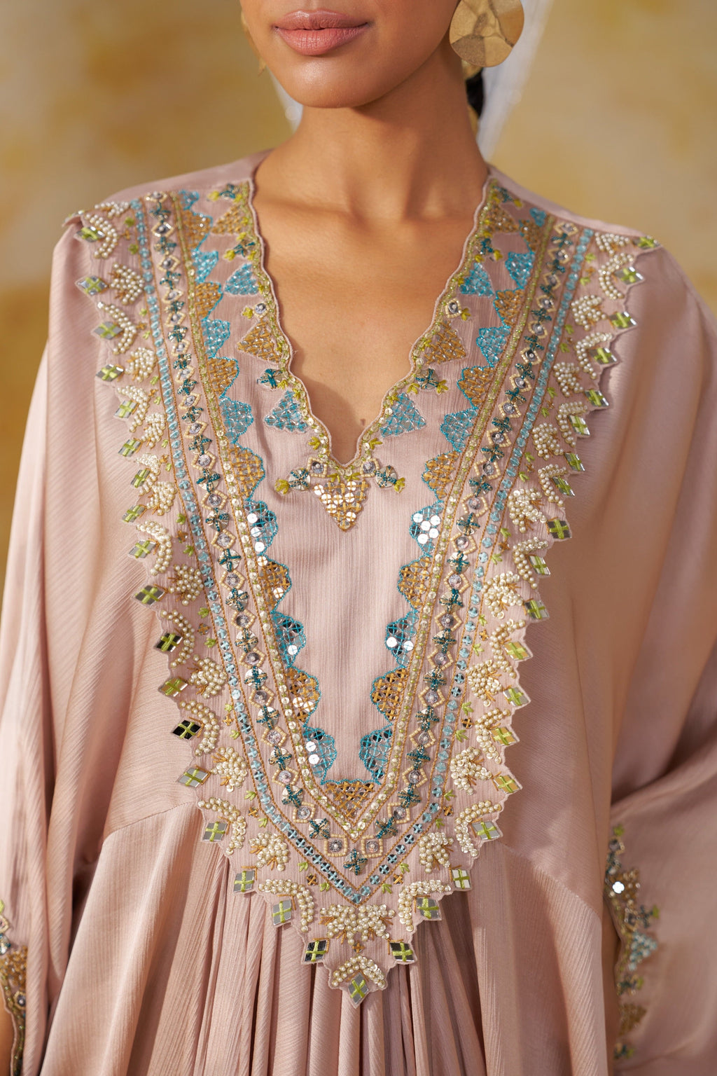 DAMASK DRAPED KAFTAN