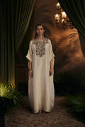 Embroidered Yoke Kaftan with Slip