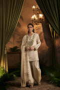 Tunic with Embroidered Tassels Paired with Salwar and Dupatta