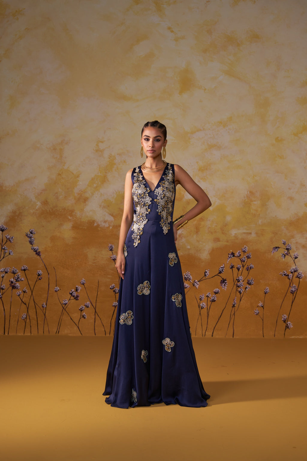 NAVY LUXE JUMPSUIT