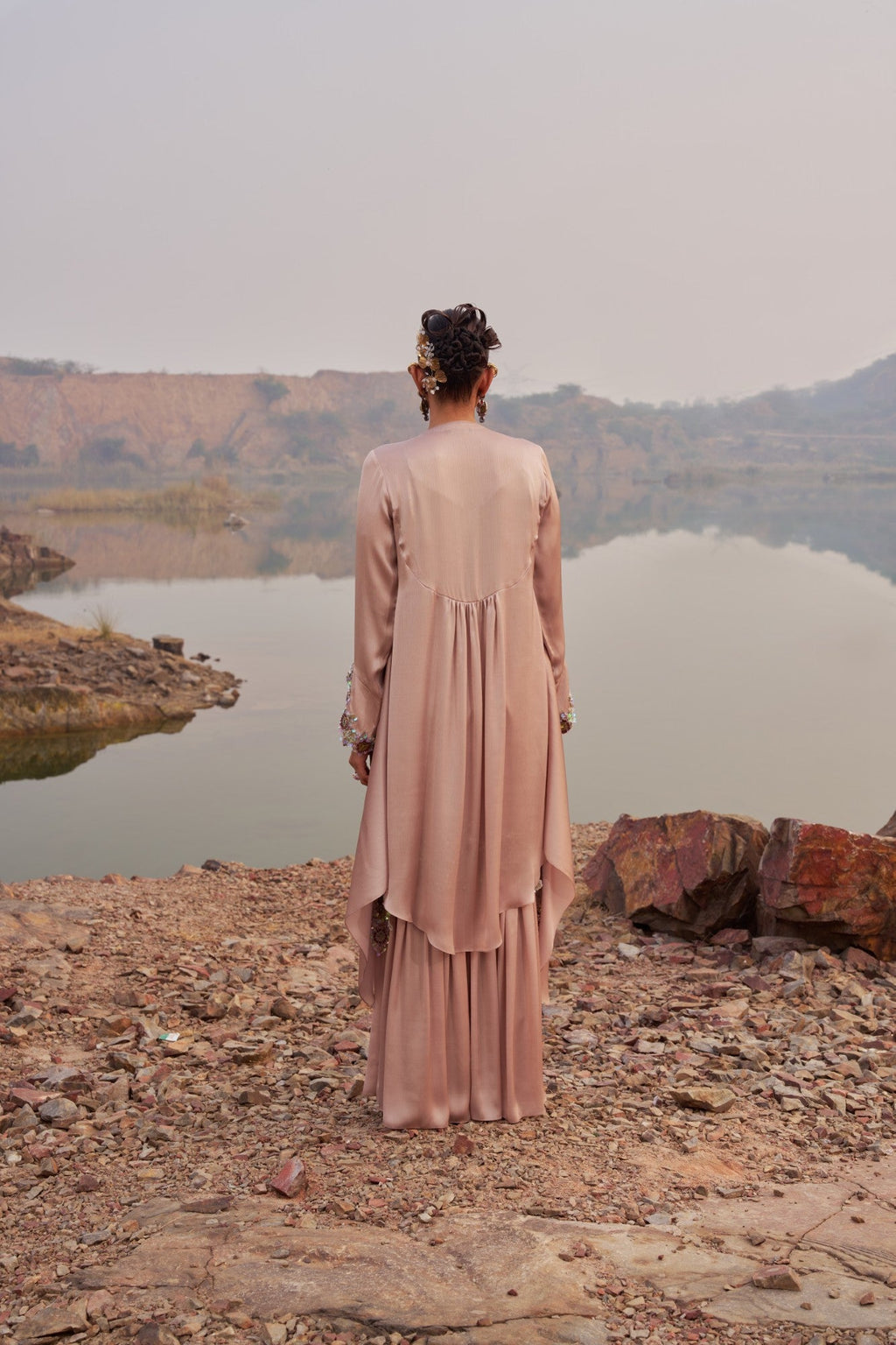 Beige Sharara Set