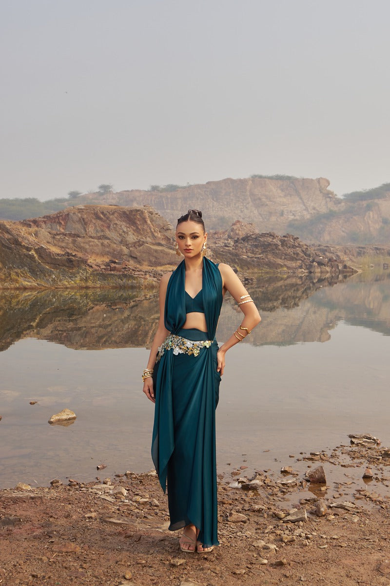 GLAMAURA DRAPE SAREE