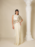 Almost Silence Drape Saree Set