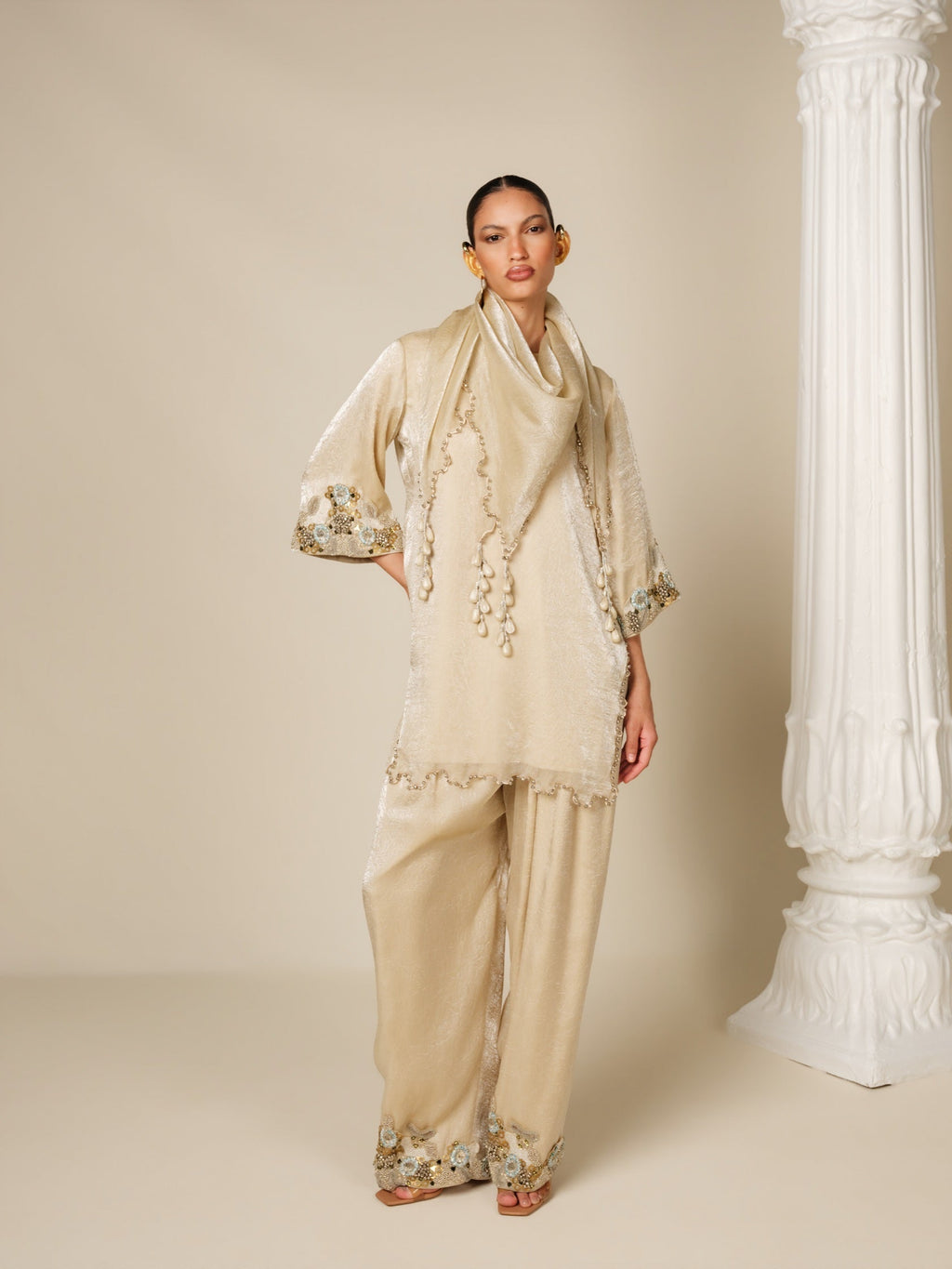 Ghungroo Poetry Tunic Set