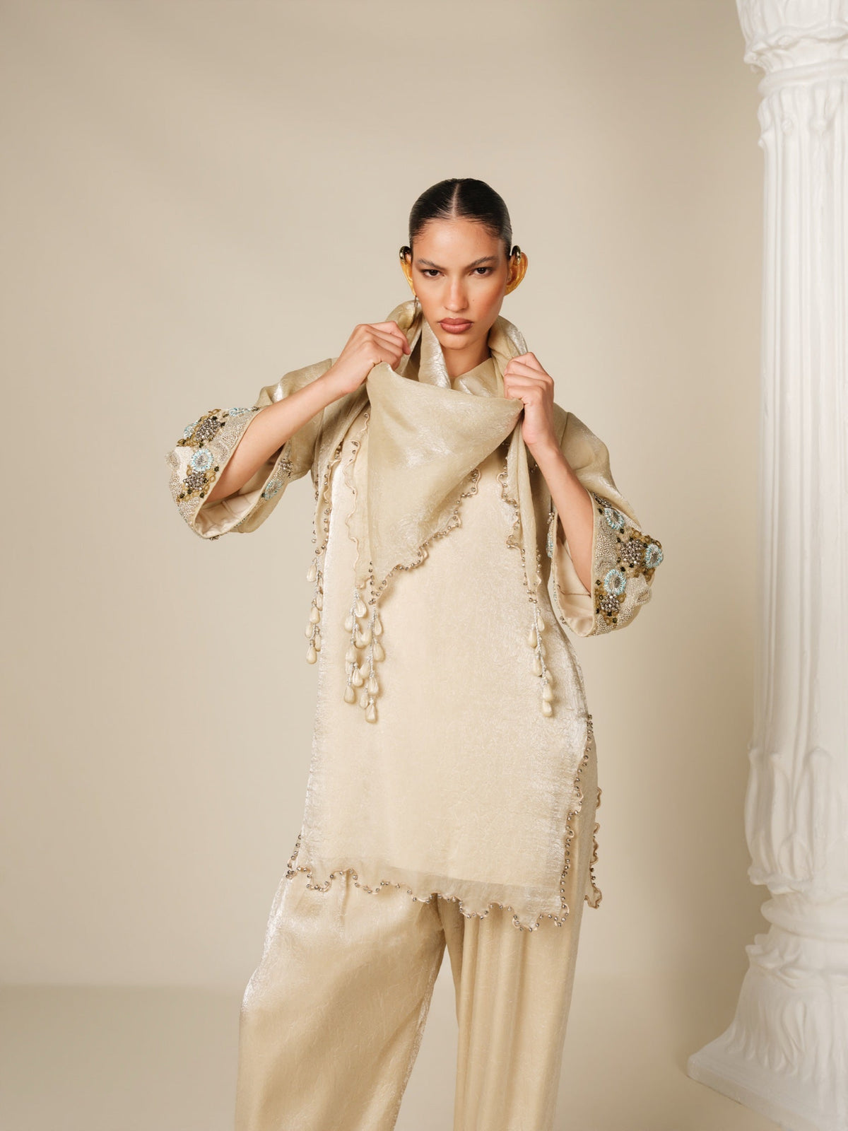 Ghungroo Poetry Tunic Set
